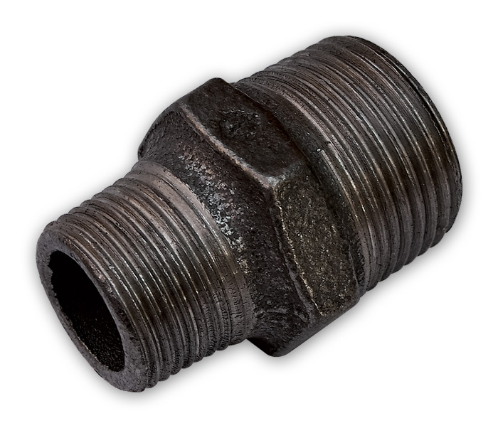 Niplu redus fonta neagra 1/2''x3/8''