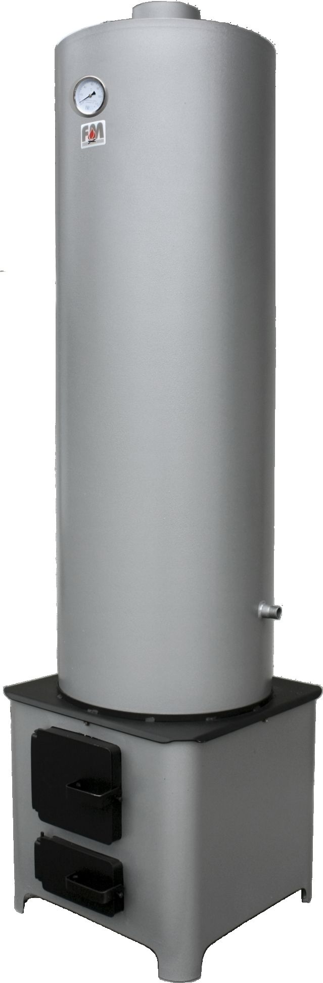 Ansamblu boiler baie tabla vopsita cu focar economic 90l FM