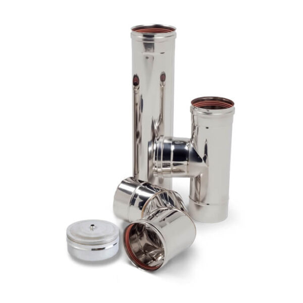 Kit evacuare gaze arse inox cazane pe peleti DN80mm