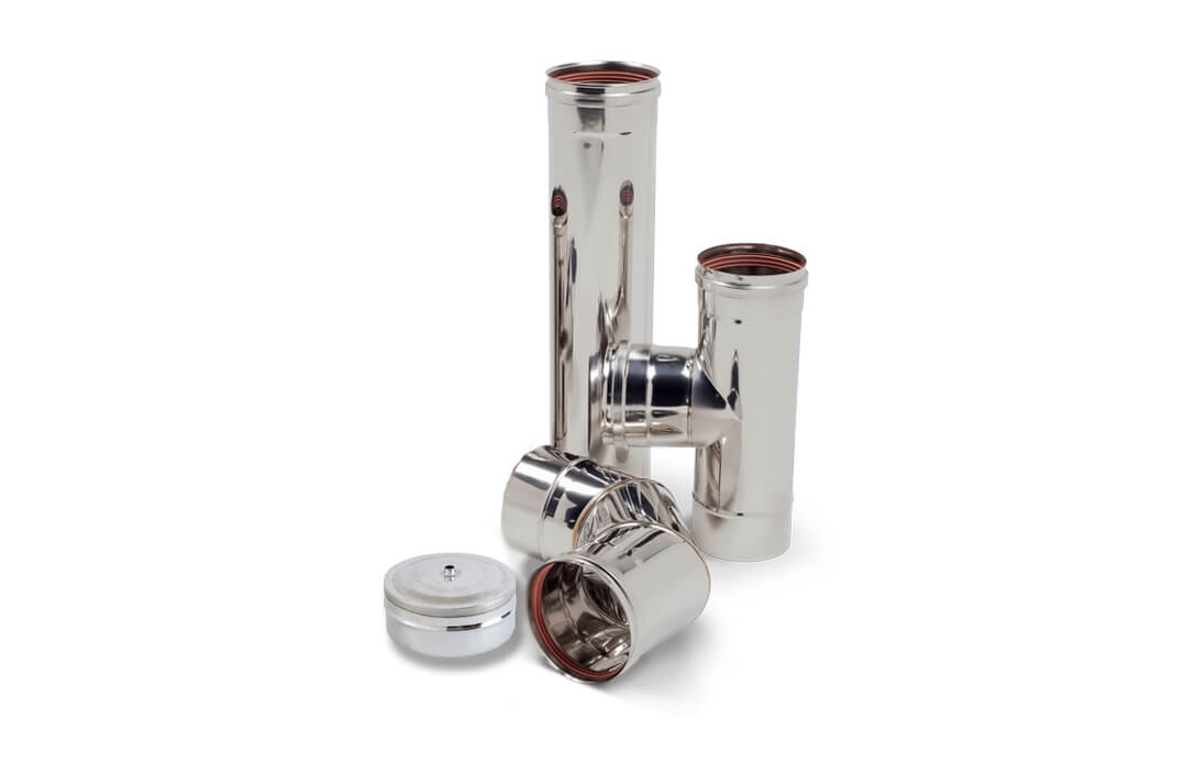 Kit evacuare gaze arse inox cazane pe peleti DN80mm