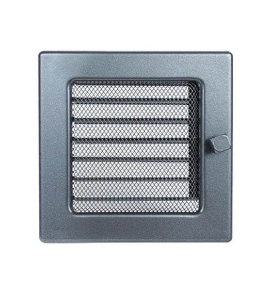 Suport grila aerisire cu jaluzele grafit 17x17cm