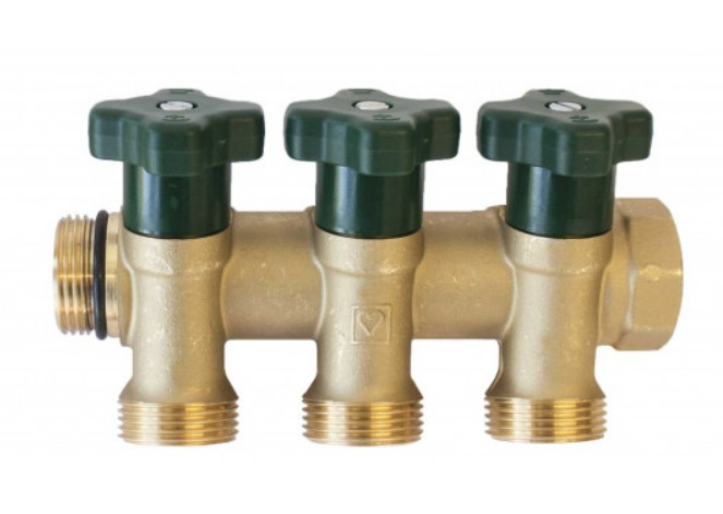 Distribuitor alama sanitare cu inchidere DN20 3xG3/4 HERZ