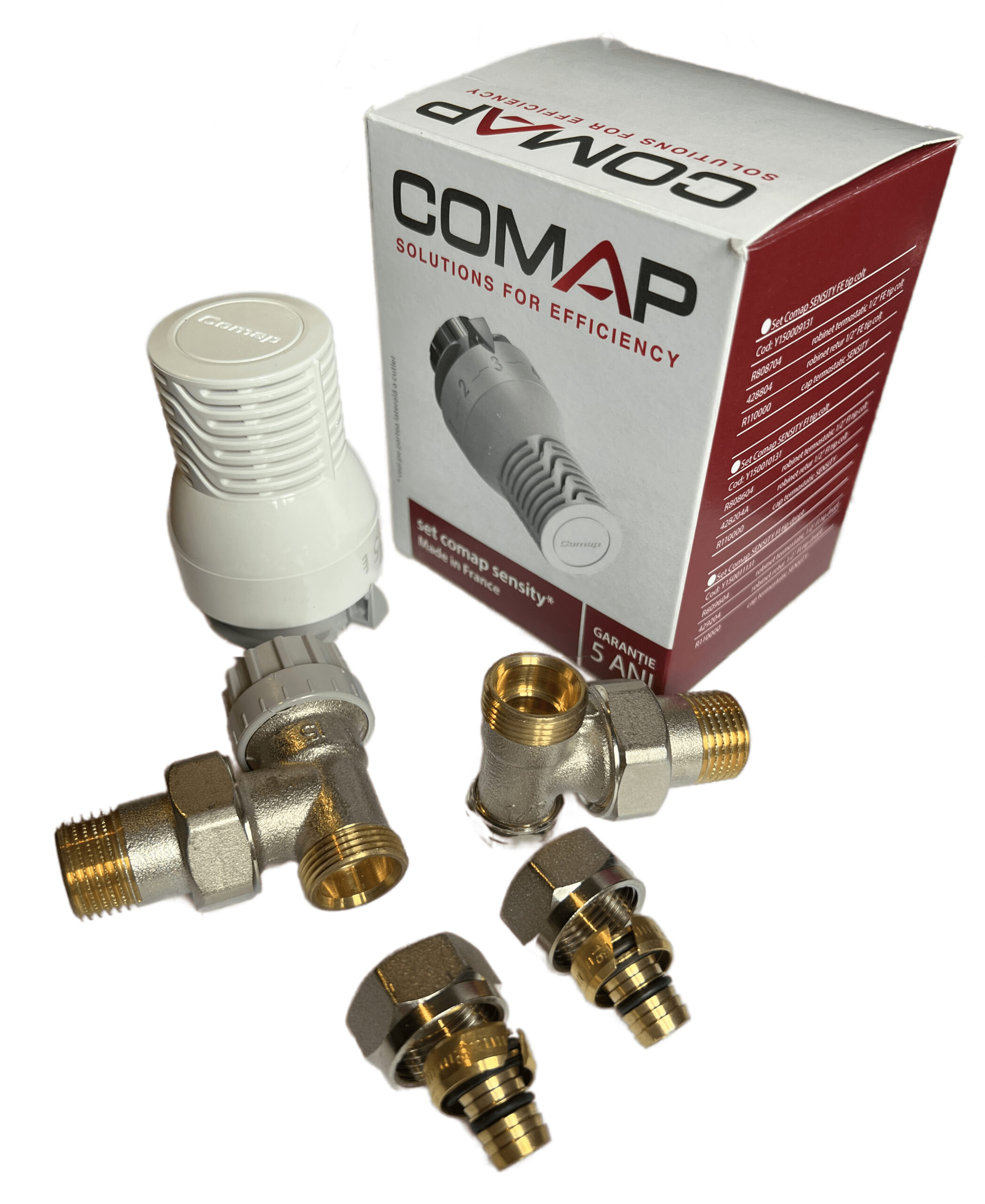 Set cap termostatic+robinet tur termost+retur FE PX-AL COMAP