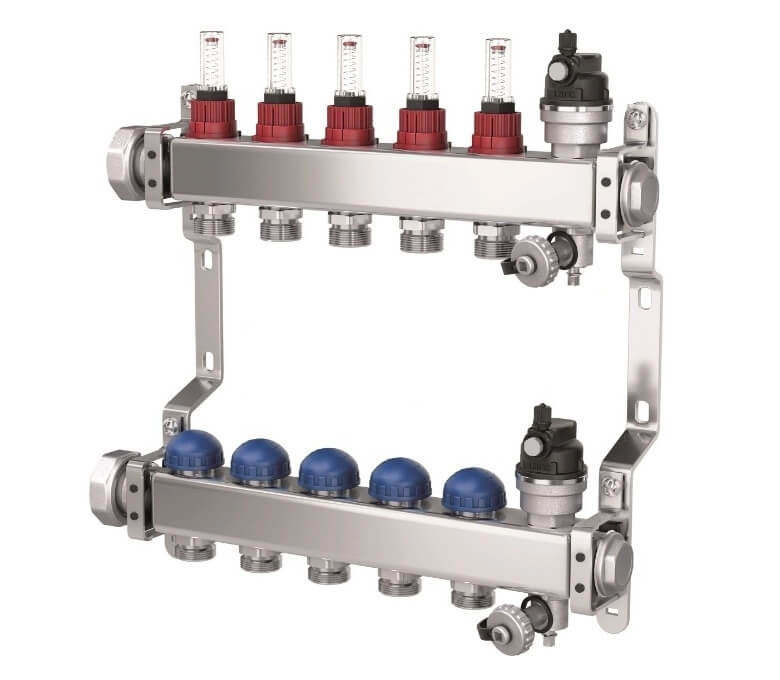 Distribuitor/colector inox pardoseala 8 cai 1'' PURMO
