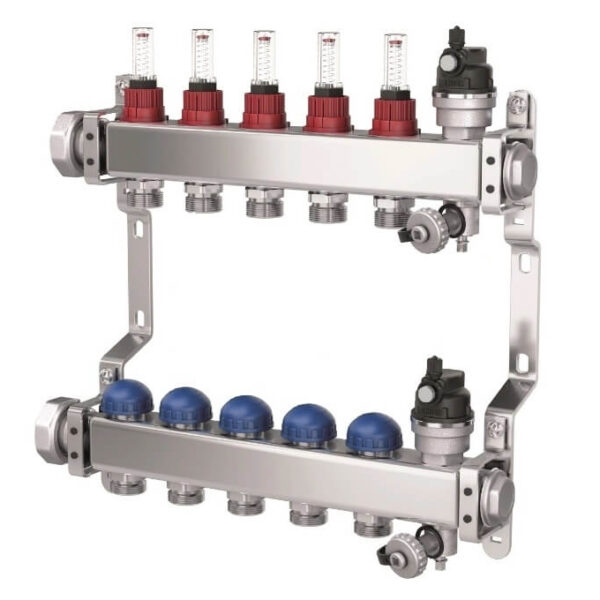 Distribuitor/colector inox pardoseala 9 cai 1'' PURMO