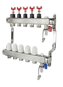 Distribuitor/colector inox pardoseala 1'' 10 cai HeizTech