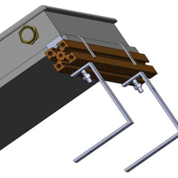 Set fixare colector solar plan BLAUTECH aluminiu pt. 1 col.