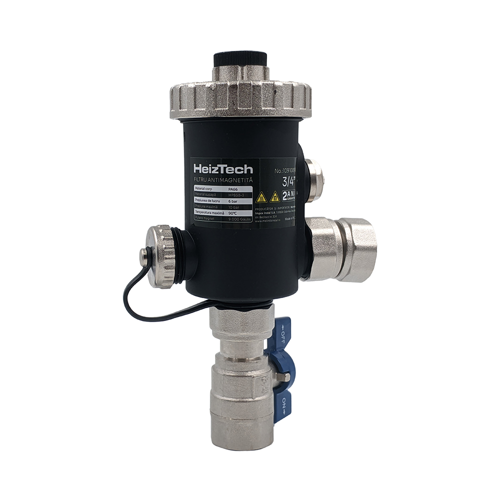 Filtru antimagnetita DN20 3/4'' PN3 HEIZTECH corp plastic
