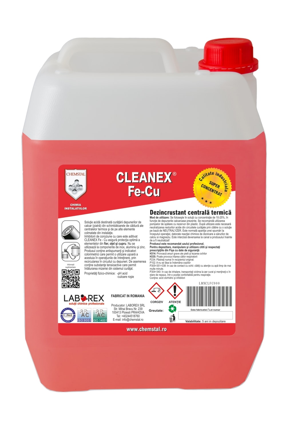 Solutie chimica spalare dezincrustare FE-CU 10kg Cleanex