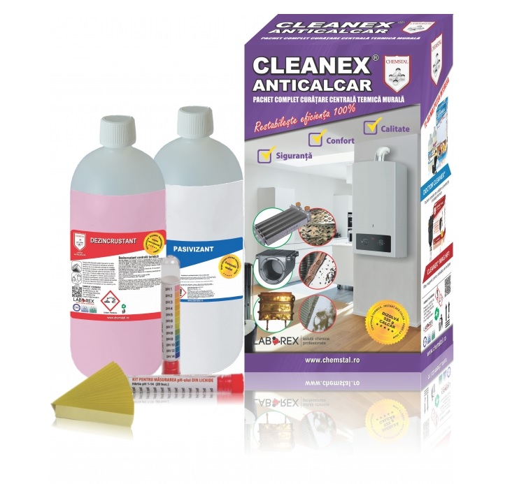 Pachet curatare si pasivizare centr term CLEANEX ANTICALCAR