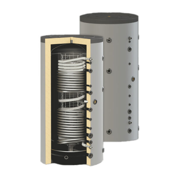 Rezervor acumulare izolat 1500l 2 serp ACM+incalz SUNSYSTEM