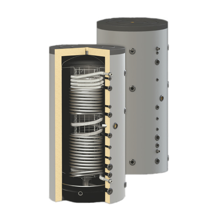 Rezervor acumulare izolat 1500l 2 serp ACM+incalz SUNSYSTEM