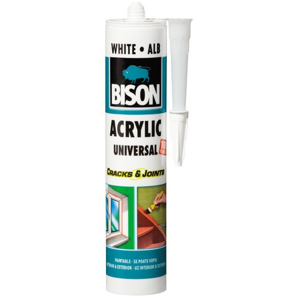 Silicon Acrylic alb 300ml BISON
