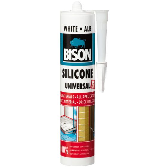 Silicon universal alb 280ml BISON