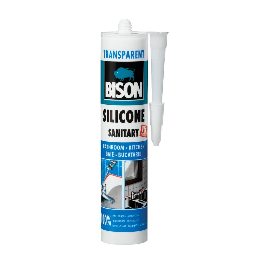 Silicon sanitar transparent 280ml BISON