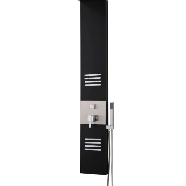 Sistem dus negru pvc duze 4x10 jeturi masaj spate L72 GLADYS