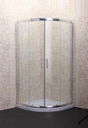 Cabina dus semirotunda cu sticla 5mm 90x90cm GOBE Standard