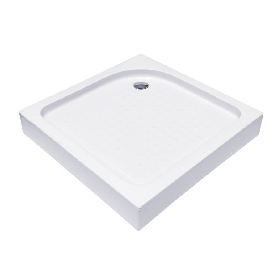 Cadita dus patrata cu sifon si suport 90x90cm GOBE Standard