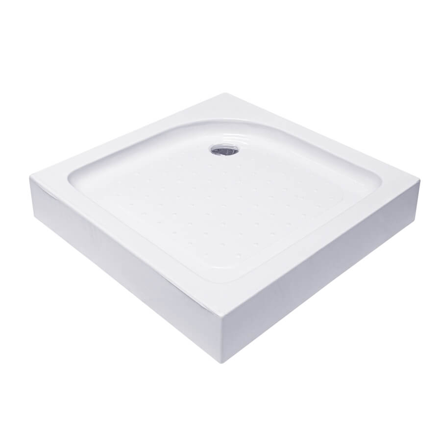 Cadita dus patrata cu sifon si suport 80x80cm GOBE Standard
