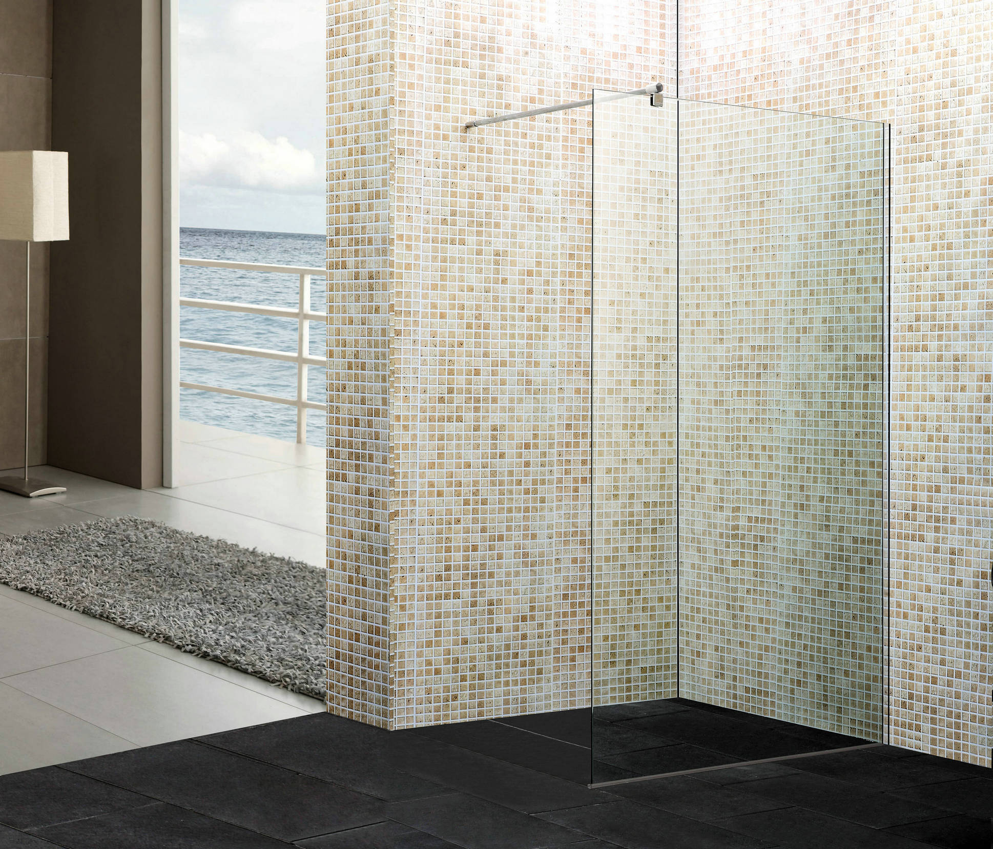 Perete dus sticla 8mm 90x190cm GOBE