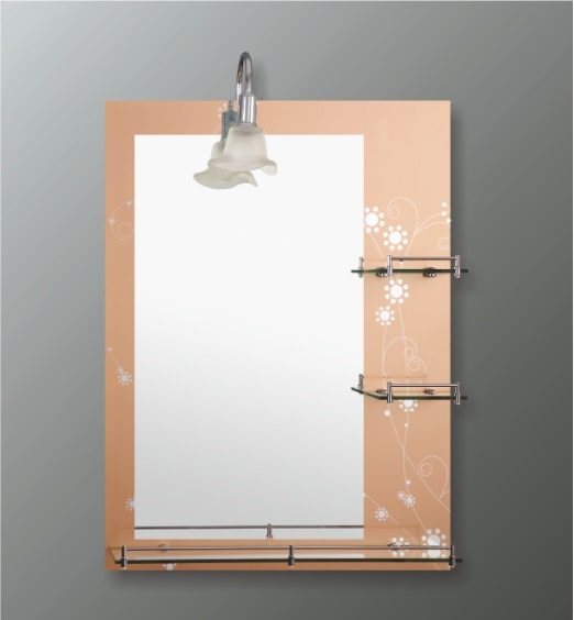 Oglinda cu spot si etajera 80x60cm GOBE