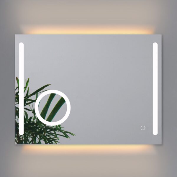 Oglinda LED Bluetooth dezaburire bicolor lupa 80x60cm GLADYS