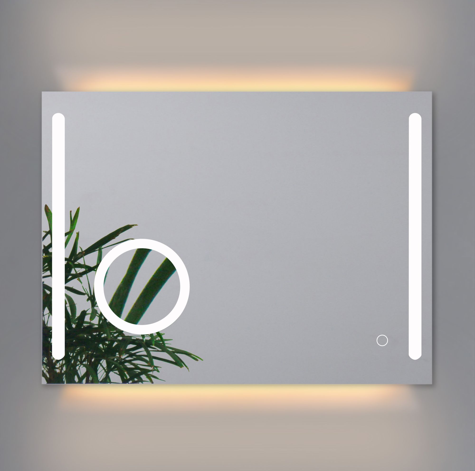 Oglinda LED Bluetooth dezaburire bicolor lupa 80x60cm GLADYS