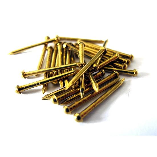 Cuie decorativa galben cu cap semibombat 1.5x10
