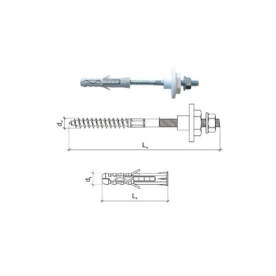 Set fixare lavoar M8x120mm