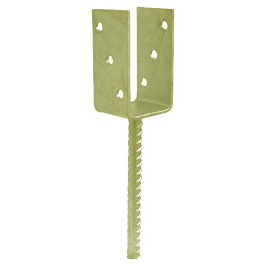 Suport stalp galben zincat tip U cu tija 121x60x120/5mm