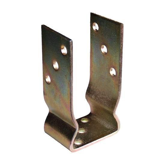 Suport stalp galben zincat tip U cu nervura 150x60x150/5mm