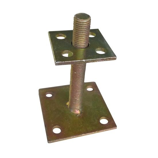 Suport stalp zincat cu placa reglabil 70x70x100x100mm H15
