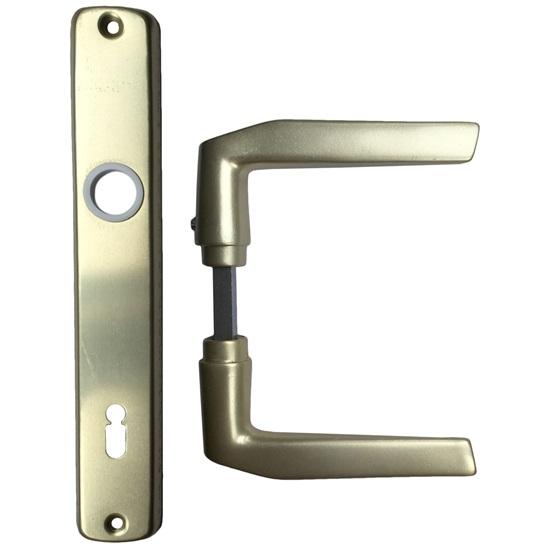 Maner usa interior aluminiu sampanie cu sild P 90mm