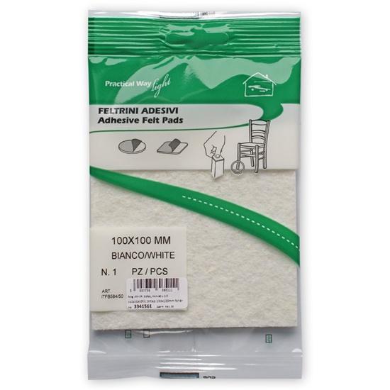 Pasla autoadeziva contra alunecarii alb 100x100mm