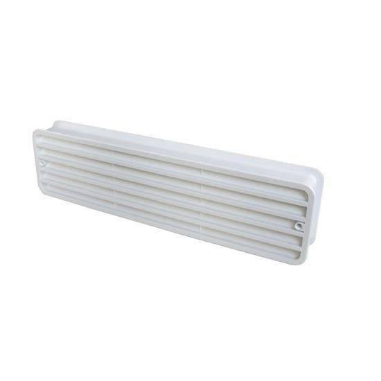 Grila ventilatie dubla plastic alb usa 305x75mm