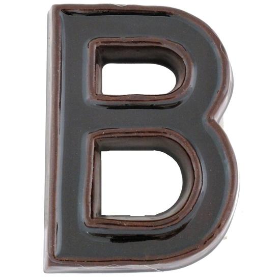 Numar de casa ceramic maro "B" 12cm