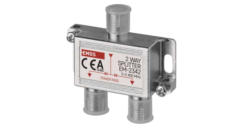 Splitter TV 2 cai 5-2 400Mhz 3.7dB EMOS EM2342
