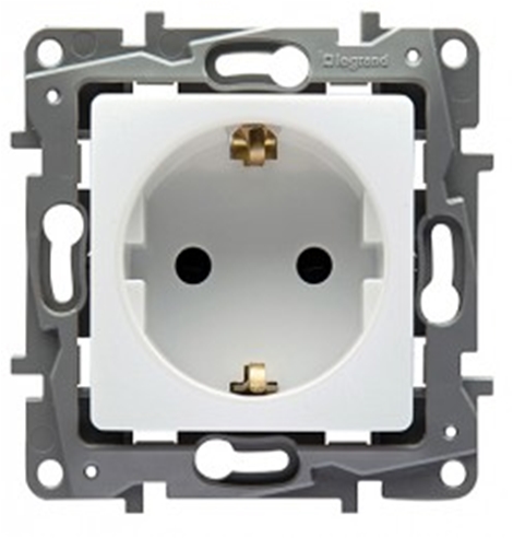 Priza simpla alb 16A LEGRAND Niloe 764539