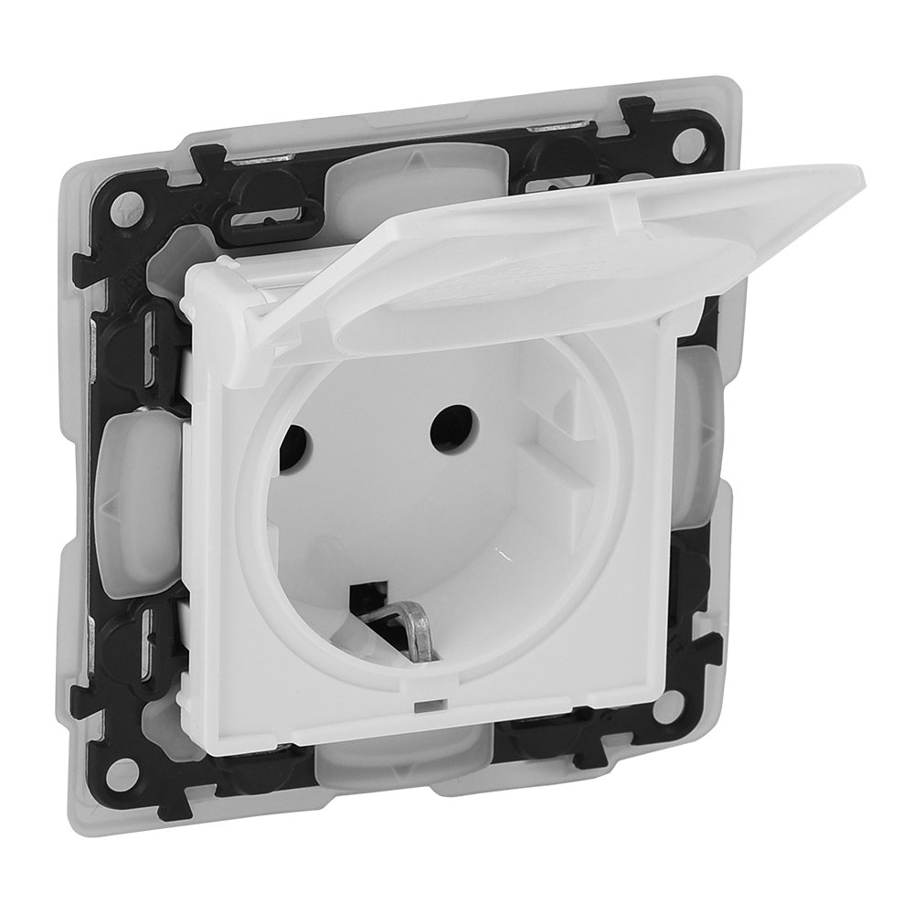 Priza simpla cu capac alb IP44 LEGRAND Valena Life 753119