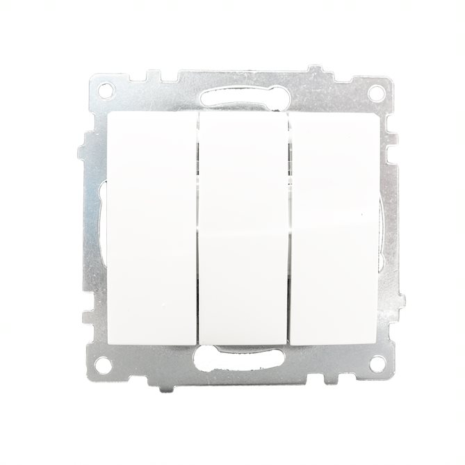 Intrerupator triplu alb 10A SCHELDEN