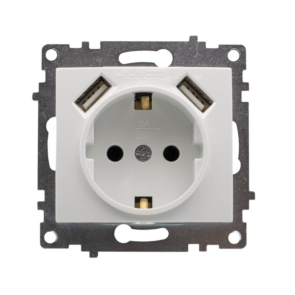 Priza simpla cu 2 prize USB SCHELDEN