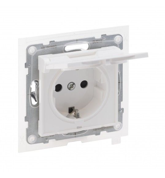 Priza simpla cu capac IP44 alb 16A LEGRAND Suno 721123