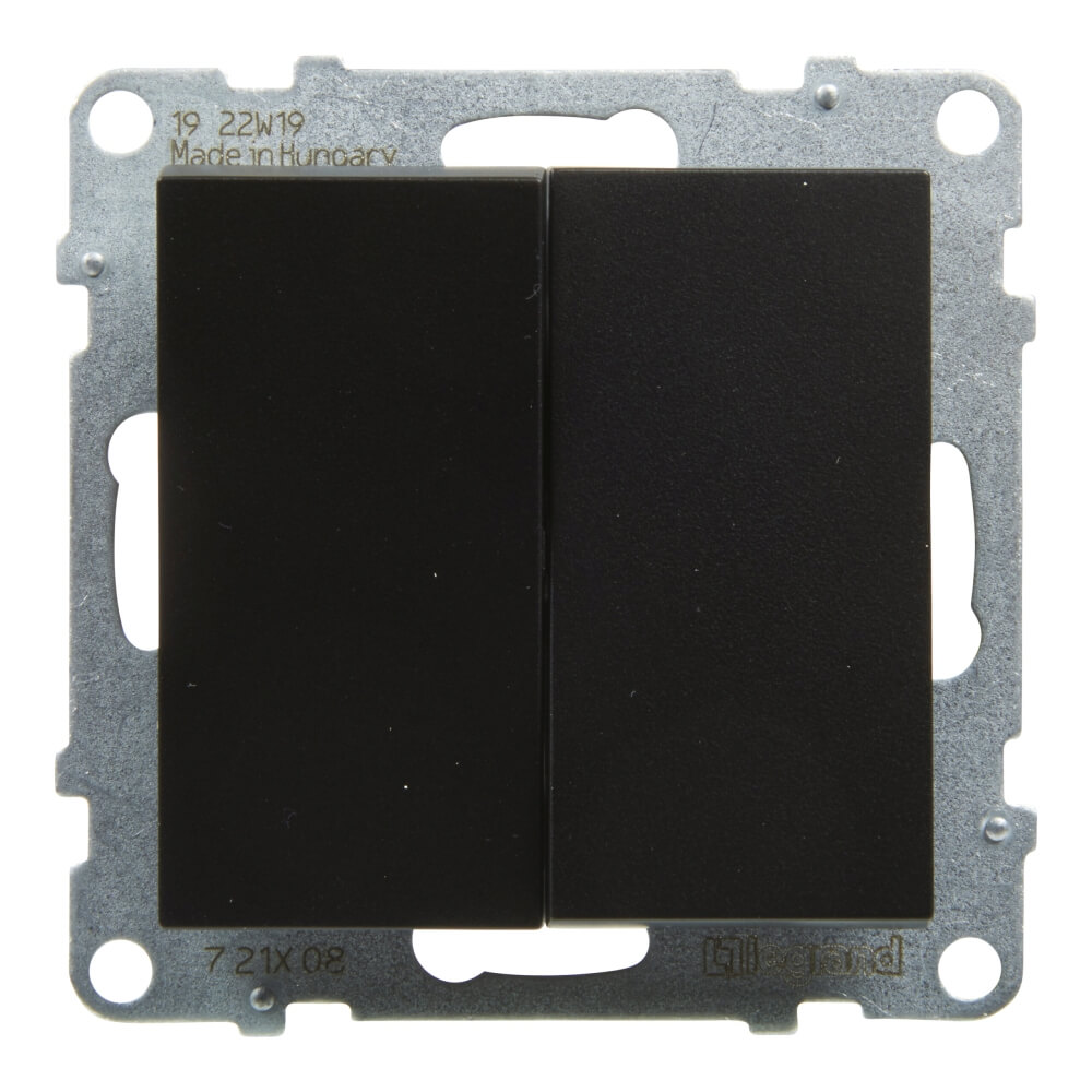 Intrerupator dublu cap scara negru 10A LEGRAND Suno 721408