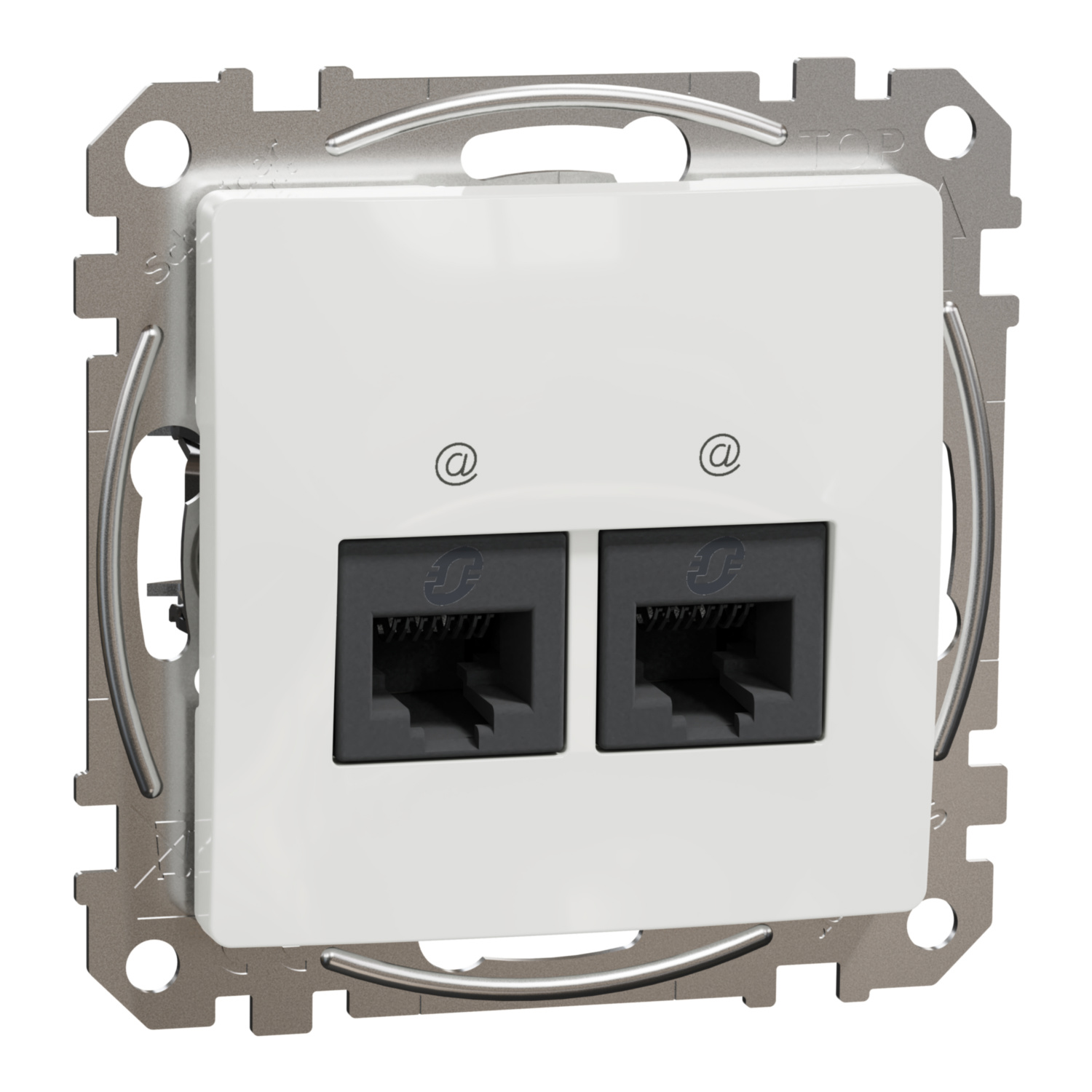 Priza dubla UTP RJ45 Cat.6 alb SCHNEIDER DESIGN SDD111462