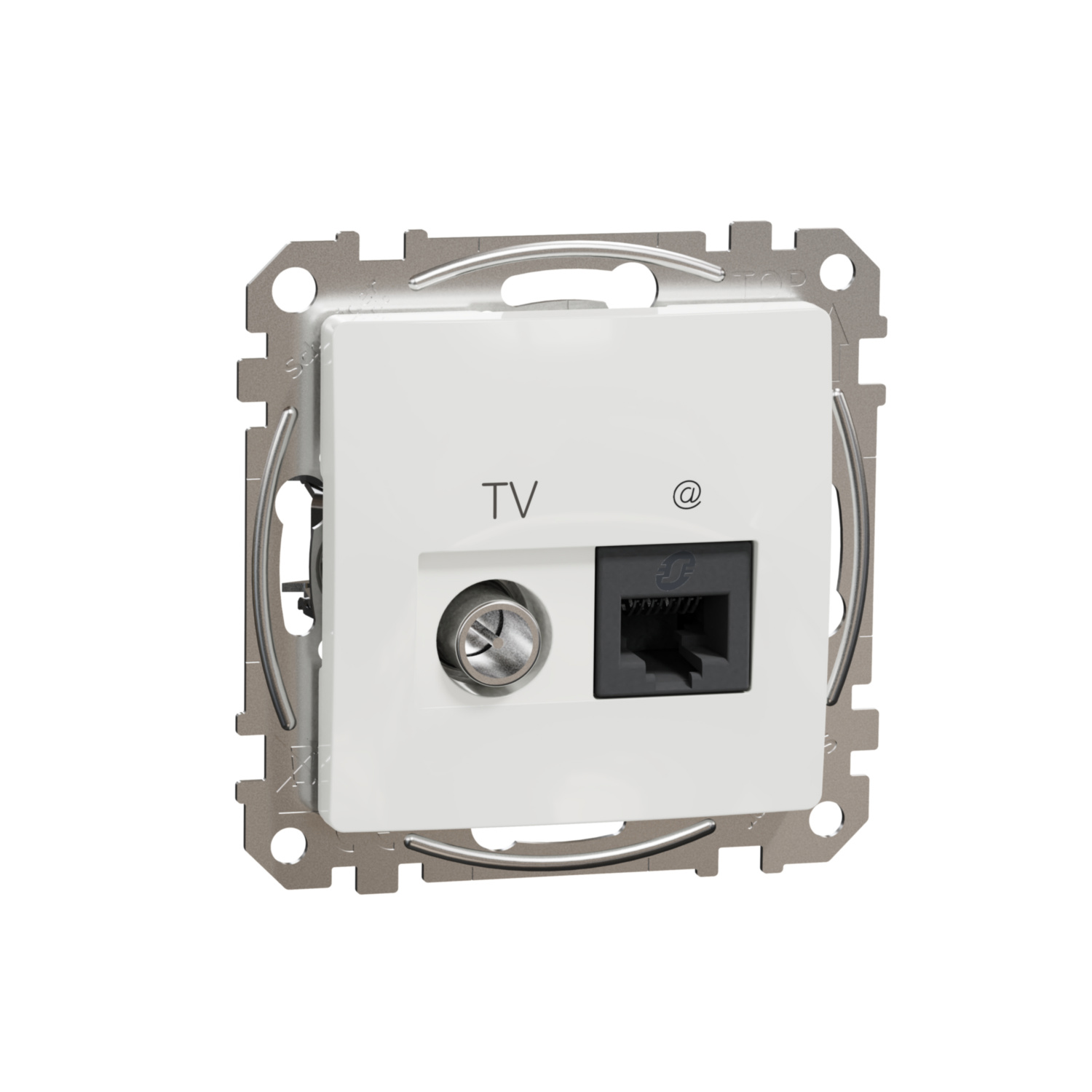 Priza TV+RJ45 Cat.6 UTP alb SCHNEIDER DESIGN SDD111469T