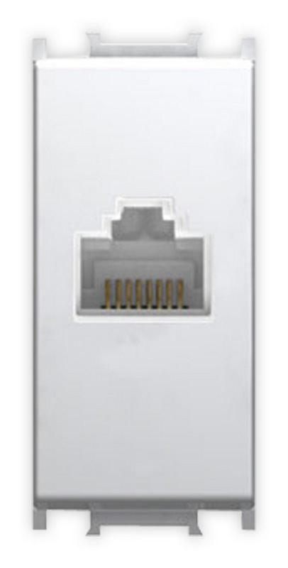 Priza UTP RJ45 mod. 1M alb Cat.5 TEM-KM37PW-B