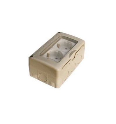 Priza dubla cu CP PT IP55 16A HERTZ Hydro HZ34848