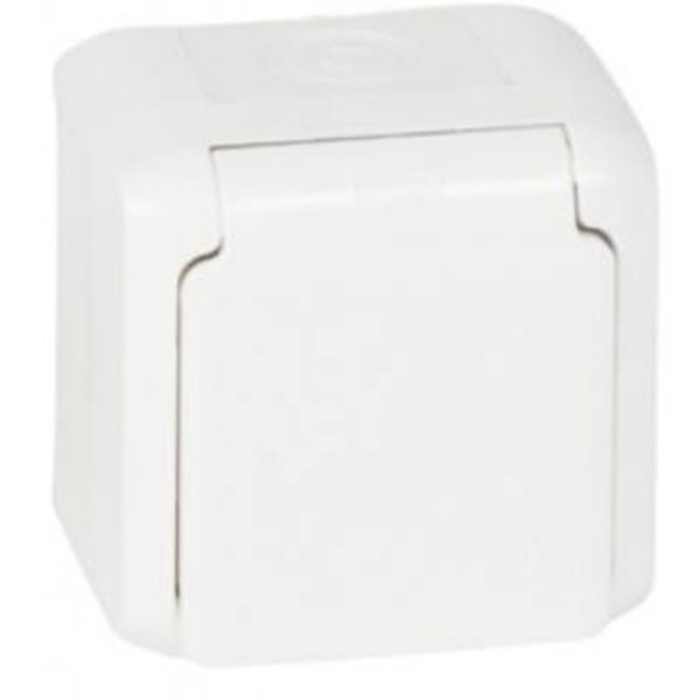 Priza simpla cu capac PT IP44 alb 16A LEGRAND Forix 782373