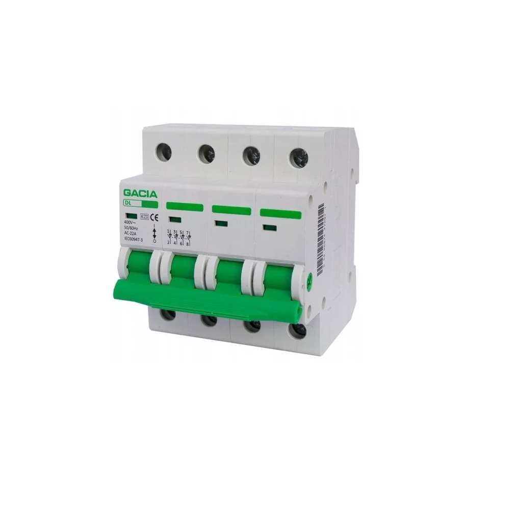 Disjunctor 4P C25 4.5kA GACIA SB6HC-4C25