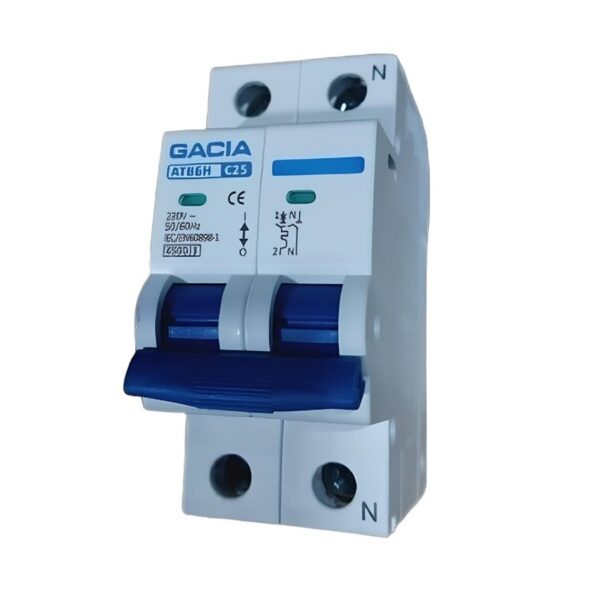 Disjunctor 1P+N 2M C25 4.5kA GACIA PN8N-1NC25